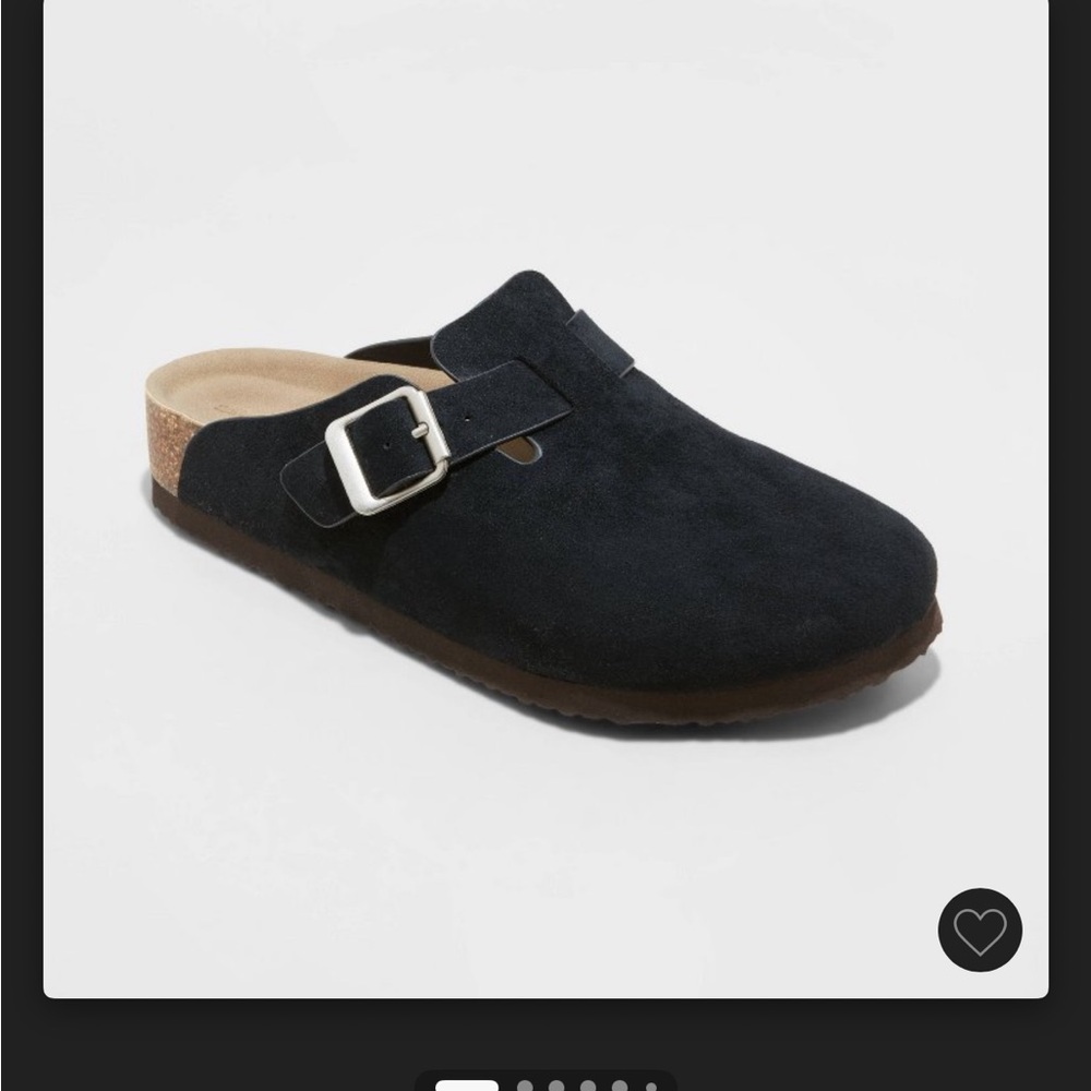 Universal Thread Black Mules with Contoured Footbed